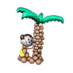 Monkey Floor Design With Palm Tree Balloon