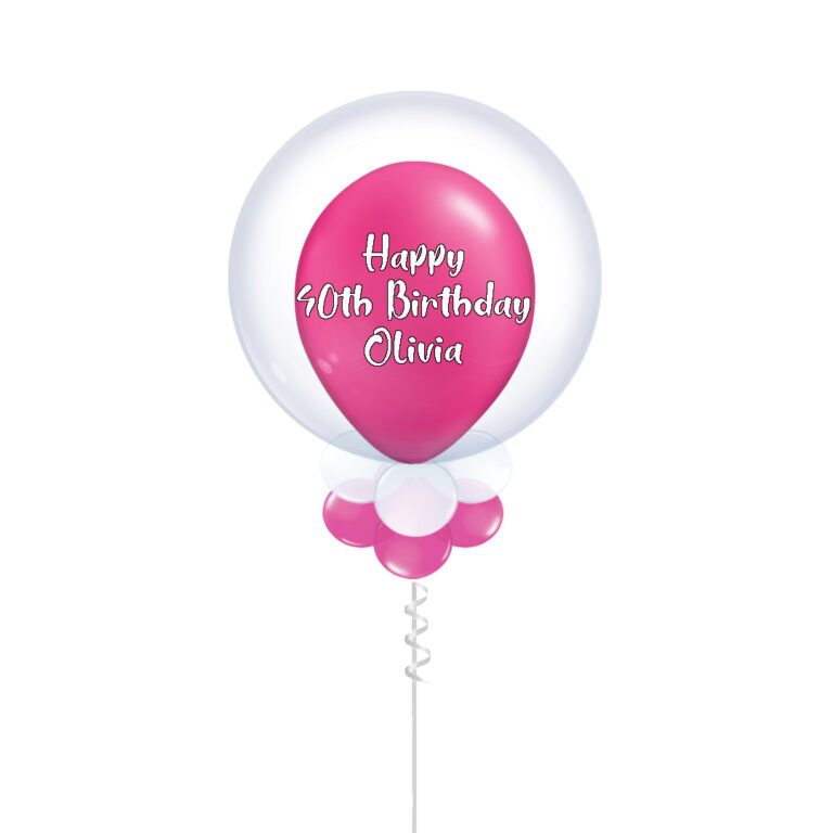 Choose Your Colour Double Bubble Balloon, Add Your Own Personal Message - Image 2