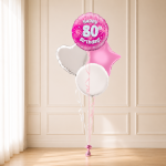 Age 80 Pink Holographic 18 Inch Balloon