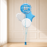 Age 80 Blue Holographic 18 Inch Balloon