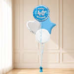 Age 40 Blue Holographic 18 Inch Balloon