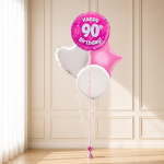 Age 90 Pink Holographic 18 Inch Balloon