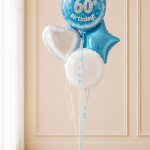 Age 60 Blue Holographic 18 Inch Balloon