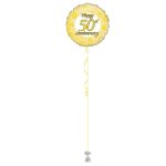 50th Anniversary 18 Inch Foil Balloon