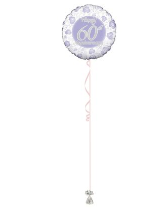 60th Anniversary 18 Inch Foil Balloon