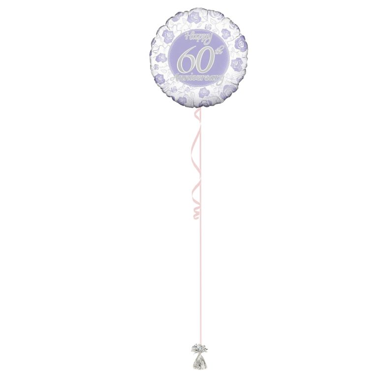 60th Anniversary 18 Inch Foil Balloon