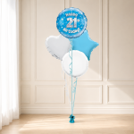 Age 21 Blue Holographic 18 Inch Balloon