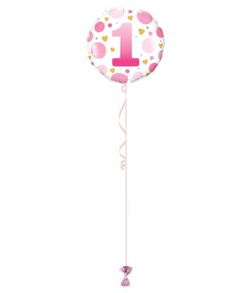 Age 1 Pink 18 Inch Foil Balloon