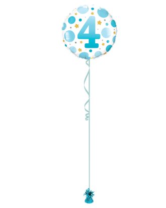 Age 4 Blue 18 Inch Foil Balloon