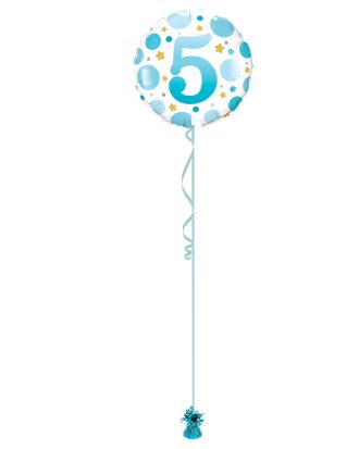 Age 5 Blue 18 Inch Foil Balloon