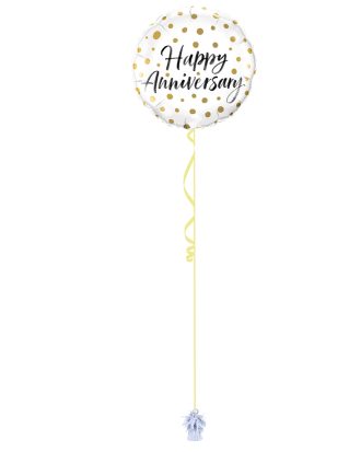 Anniverasary Gold 18 Inch Foil Balloon