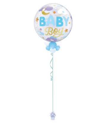 Baby Boy Bubble Balloon 22 Inch