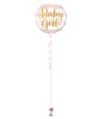 Baby Girl Gold 18 Inch Foil Balloon