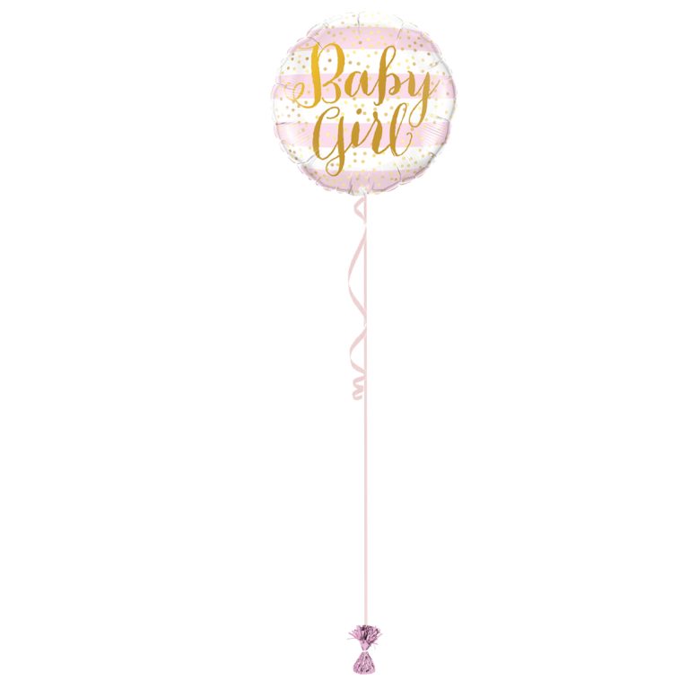 Baby Girl Gold 18 Inch Foil Balloon