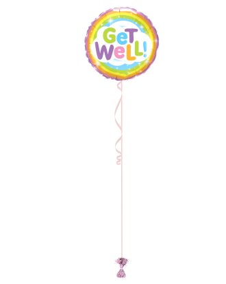 Get Well Rainbow 18 Inch Foil Balloon