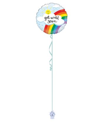 Get Well Rainbow 18 Inch Foil Balloon
