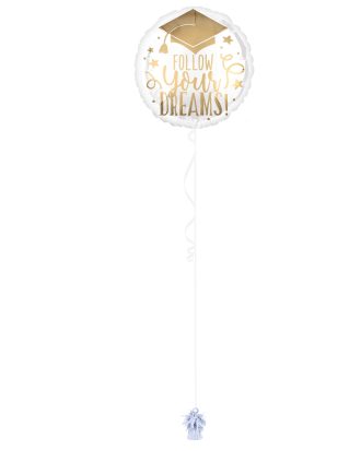 Graduation Rose Gold 18 Inch Foil Balloon