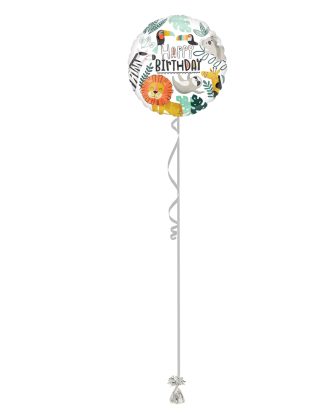 Happy Birthday Animals 18 Inch Foil Balloon