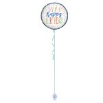 Happy Birthday Candles 18 Inch Foil Balloon