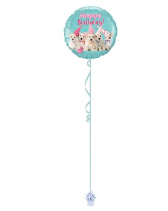 Happy Birthday Dogs 18 Inch Foil Balloon