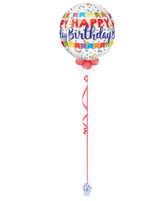 Happy Birthday 16 Inch Orb Balloon