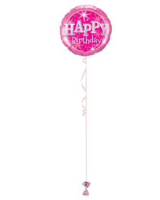 Happy Birthday Pink 18 Inch Foil Balloon