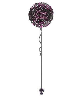 Happy Birthday Pink Fizz 18 Inch Foil Balloon