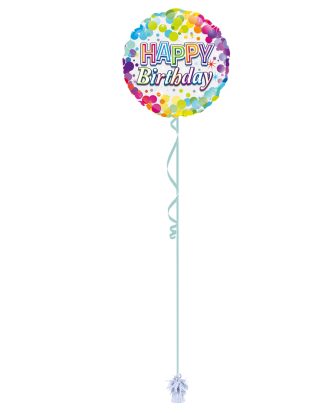 Happy Birthday Spots 18 Inch Foil Balloon