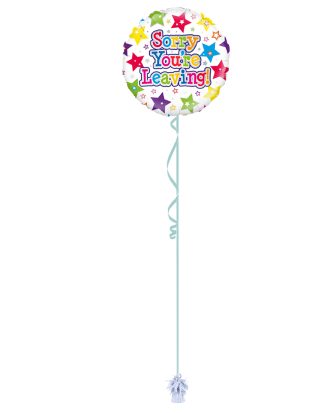 Sorry Youre Leaving Stars 18 Inch Foil Balloon
