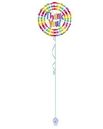 Thank You Spirals 18 Inch Foil Balloon