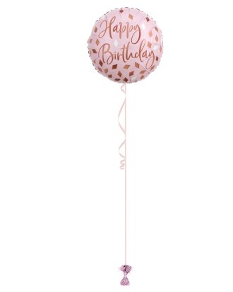 Happy Birthday Pink Diamonds 18 Inch Foil Balloon