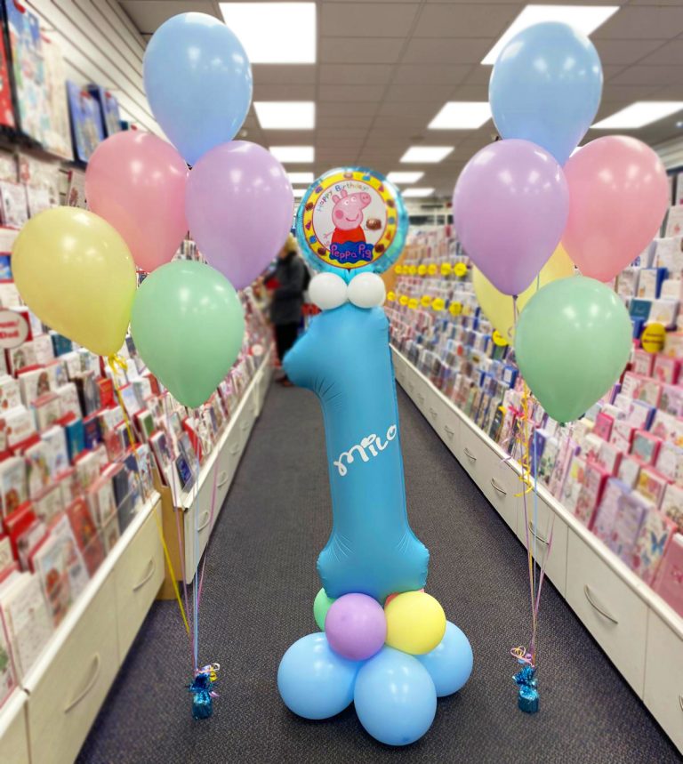 Peppa Pig Number 1 Balloon Display