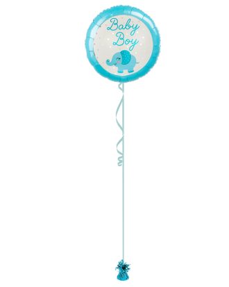 Baby Boy Elephant 18 Inch Foil Balloon