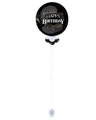 Happy Birthday Classic Text Orb