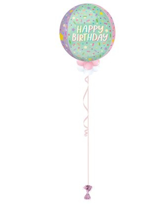Happy Birthday Pastel Colours Orb