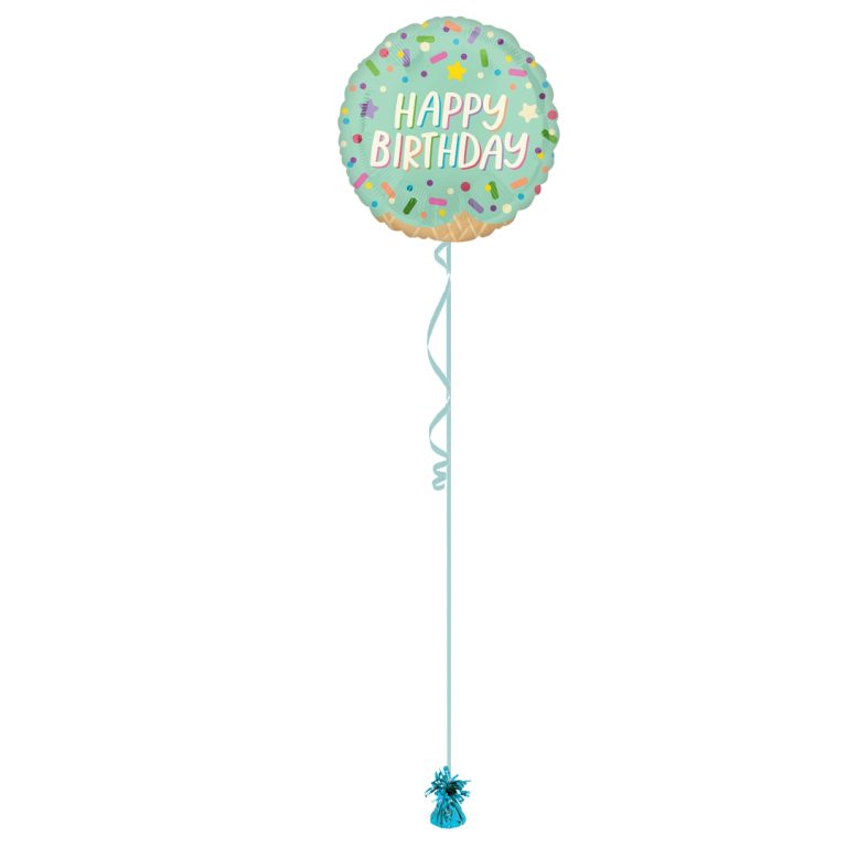 Happy Birthday Pastel 18 Inch Foil Balloon