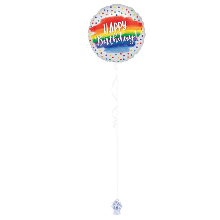 Happy Birthday Rainbow Colours 18 Inch Foil Balloon