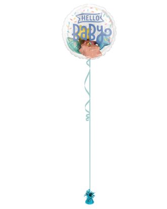 Hello Baby Silver 18 Inch Foil Balloon