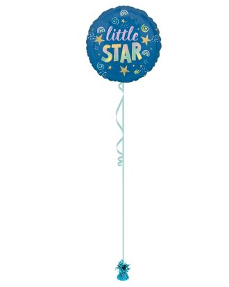 Little Star Blue 18 Inch Foil Balloon