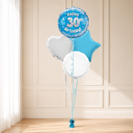 Age 30 Blue Holographic 18 Inch Balloon